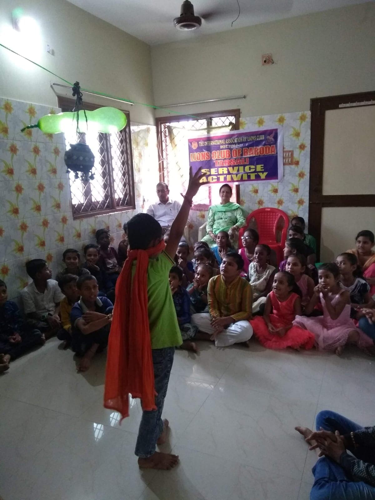Children performing a cultural activity at Paathshala