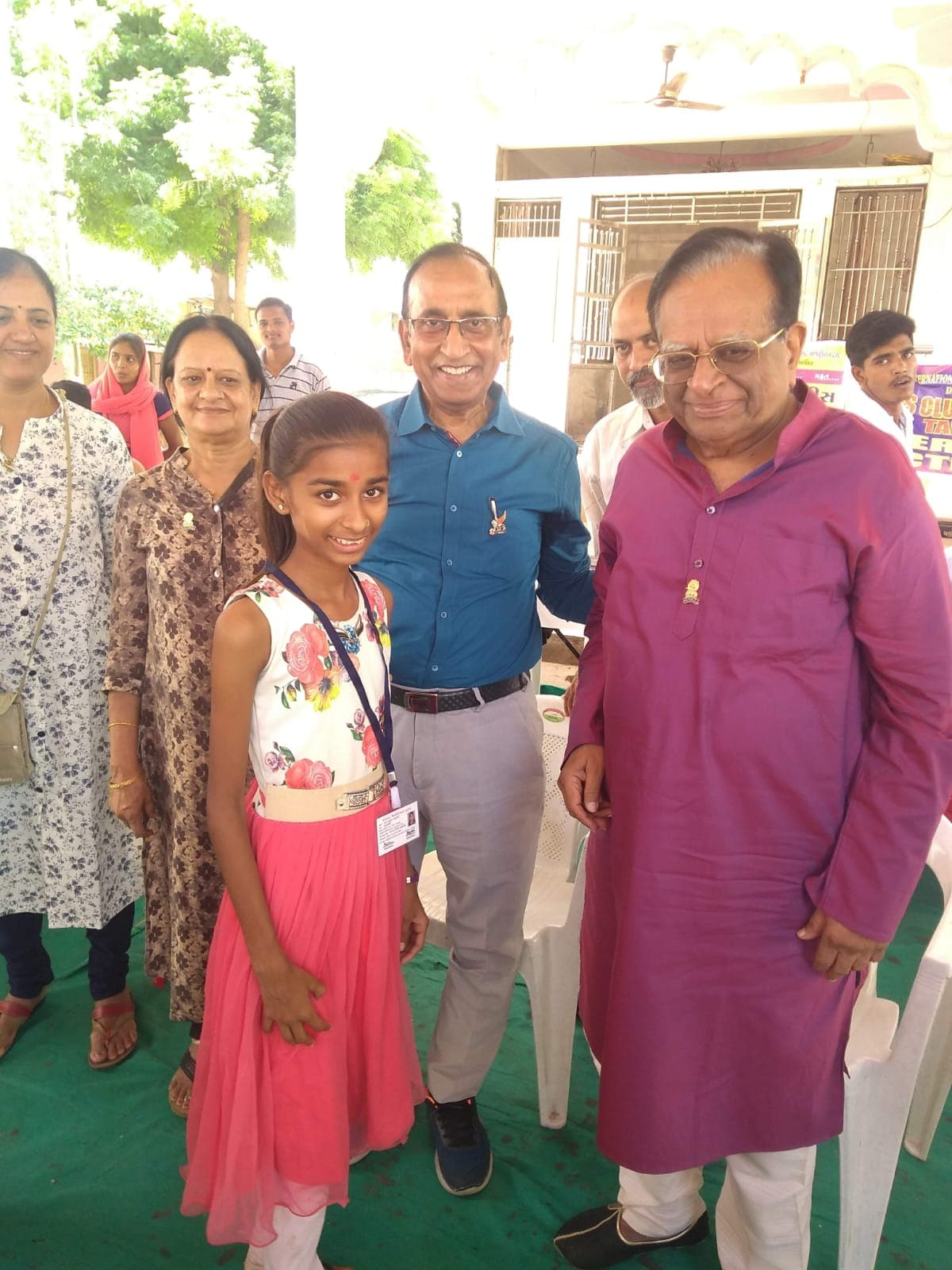 Paathshala student with MJF Lion Ramesh Bhai Sah